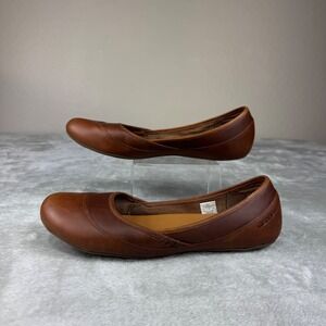 Merrell Leather Ballet Flats Women's US 10 Brown Slip On Comfort Casual Shoes